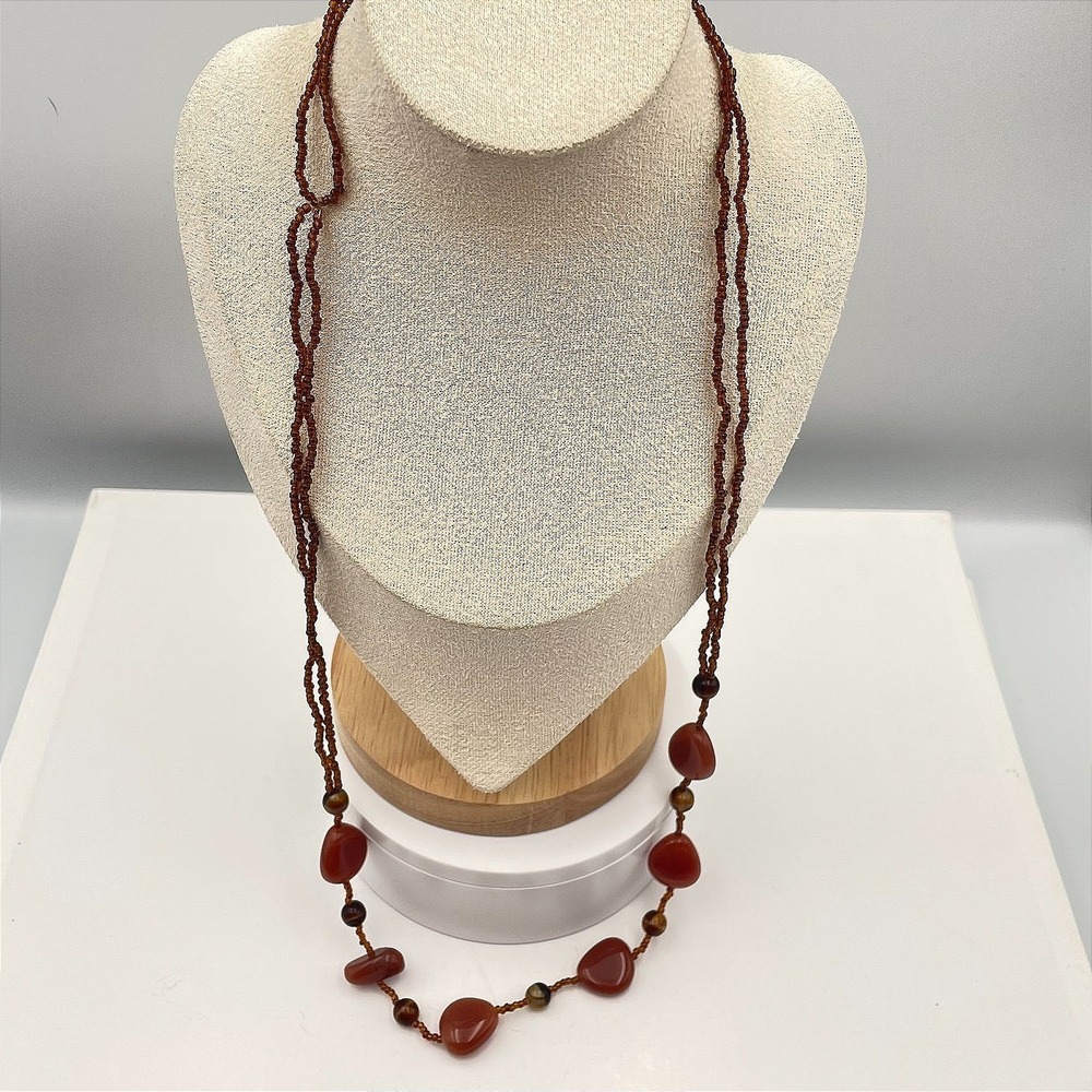 Vintage 90s Beaded Necklace Boho Retro Women's Classic Fashion Jewelry‎